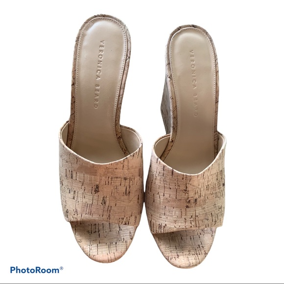 Veronica Beard Dali Cork Platform Wedge Mules - Picture 7 of 16